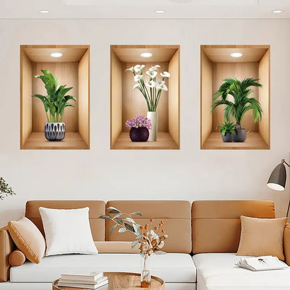 LOT DE 3 AUTOCOLLANTS 3D -  Décorez votre maison sans travaux, sans percer et sans effort.