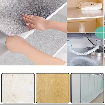 Film autocollant aluminium anti-graisse – Cuisine propre & moderne