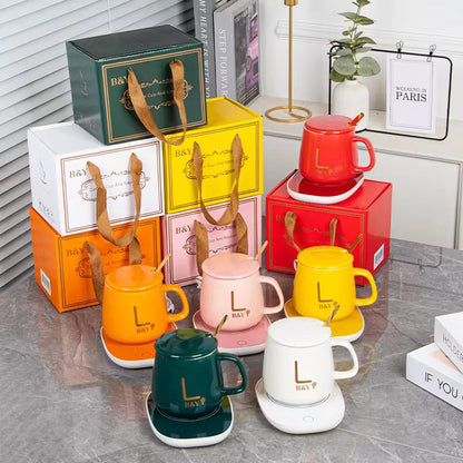 ThermoCup Élégance™ – Tasse Chauffante Automatique 55°C