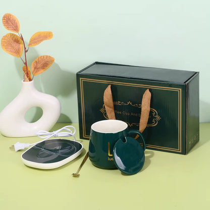 ThermoCup Élégance™ – Tasse Chauffante Automatique 55°C