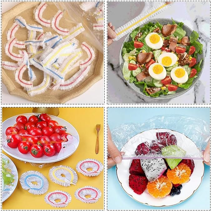 🥗 FreshSeal™ – Film Alimentaire Élastique Réutilisable (Pack 100 pièces)