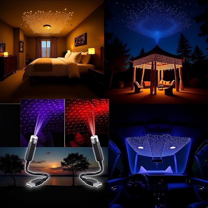StarGlow™ – Lumière Étoilée USB ✨ Transformez chaque trajet en une ambiance magique et inoubliable.